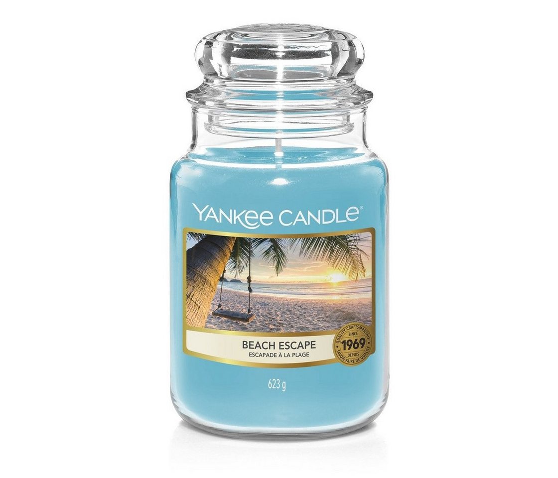 Yankee Candle Duftkerze Yankee Candle Beach Escape Duftkerze im Glas 623g lange Brenndauer von Yankee Candle