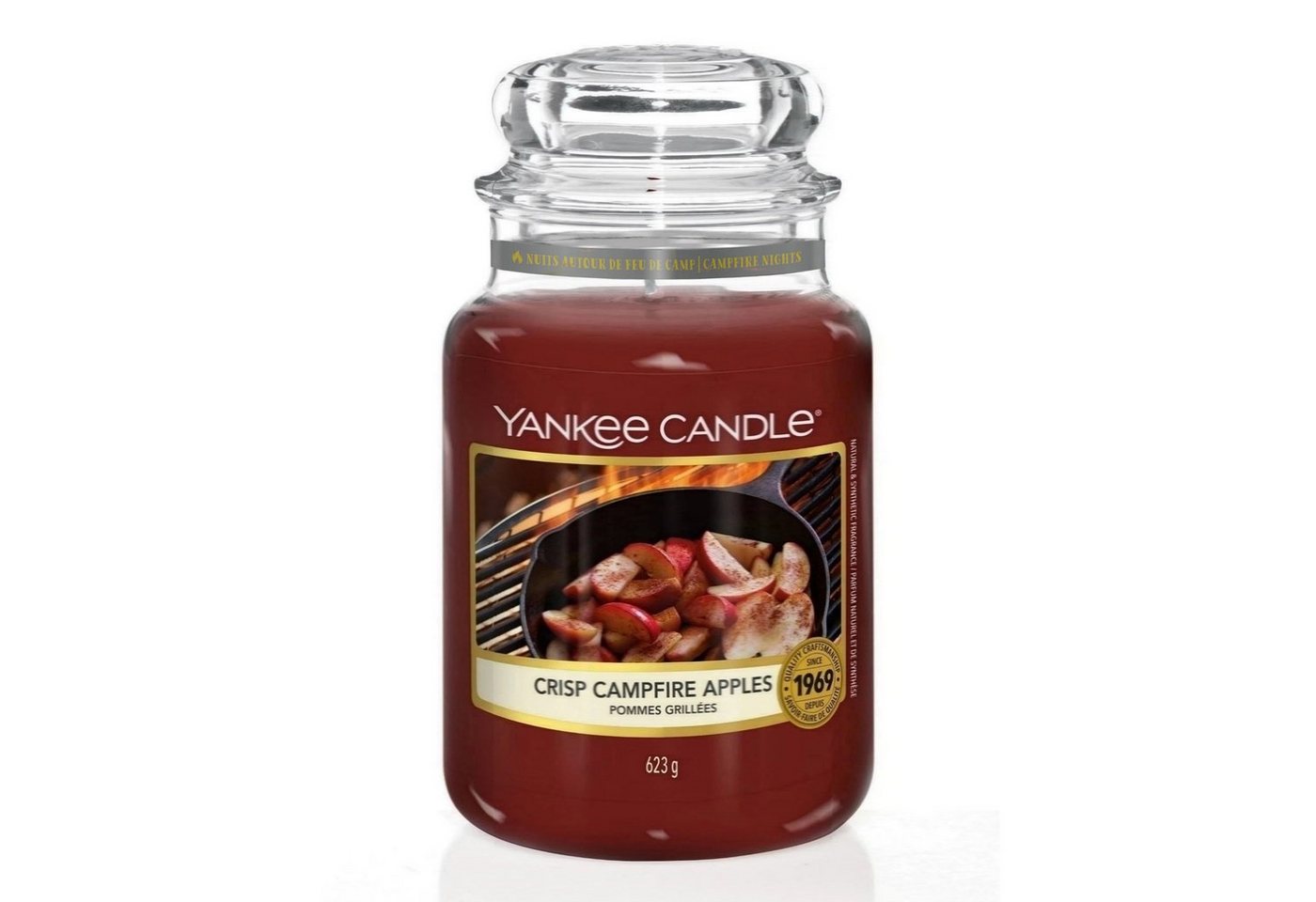 Yankee Candle Duftkerze Yankee Candle Crisp Campfire Apples Duftkerze im Glas 623g fruchtiger von Yankee Candle