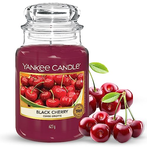Yankee Candle Duftkerze im Glas (groß) – Black Cherry – Kerze mit langer Brenndauer bis zu 150 Stunden von Yankee Candle