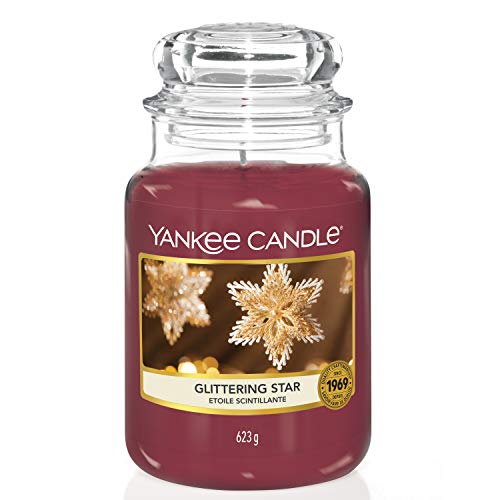 Yankee Candle Duftkerze im Glas (groß) | Glittering Star | Brenndauer bis zu 150 Stunden von Yankee Candle