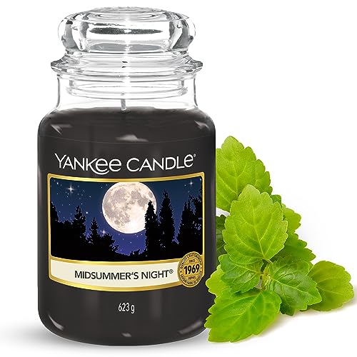 Yankee Candle Duftkerze - Midsummer's Night - Kerze mit langer Brenndauer bis zu 150 Stunden, Große Kerze im Glas von Yankee Candle