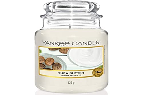 Yankee Candle Duftkerze im Glas (groß) | Shea Butter | Brenndauer bis zu 150 Stunden, 623 g (1er Pack) von Yankee Candle