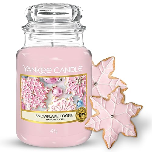 Yankee Candle Duftkerze im Glas (groß) | Snowflake Cookie | Brenndauer bis zu 150 Stunden von Yankee Candle