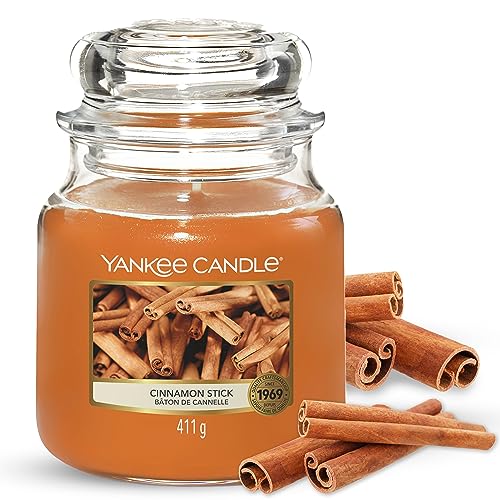 Yankee Candle Duftkerze Mittelgroße im Glas | Cinnamon Stick | Brenndauer bis zu 75 Stunden von Yankee Candle