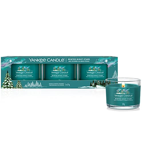 Yankee Candle Duftkerzen-Geschenkset | Winter Night Stars | Soja-Wachs-Mix | 3 Stück von Yankee Candle