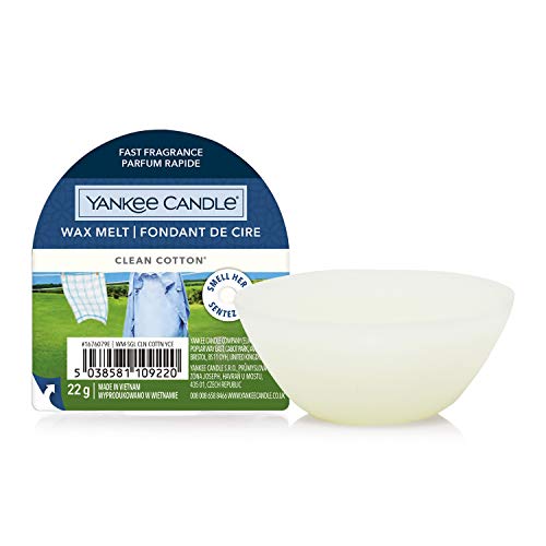 Yankee Candle Duftwachs Wax Melts | Clean Cotton | bis zu 8 Stunden Duft | 1 Stück, 22g von Yankee Candle