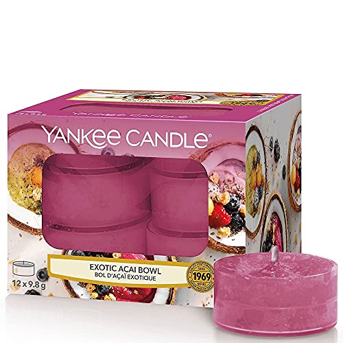 Yankee Candle Exotic Acai Bowl, Glas, Pink, Teelichter von Yankee Candle