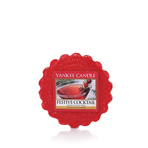 Yankee Candle Festlicher Cocktail Duftwachs Törtchen, 22 g, Plastik, Rot, 5.6 x 5.6 x 1.5 cm von Yankee Candle