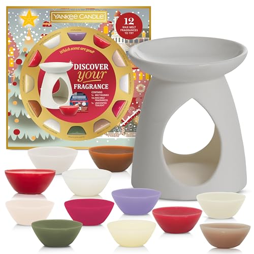Yankee Candle Geschenkset | 12 duftende Wax Melts, 1 Wax Melt Wärmer & 1 geruchloses Teelicht | Perfekte Weihnachtsgeschenke für Frauen von Yankee Candle