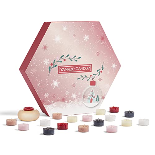 Yankee Candle Geschenkset | 18 duftende Teelichter & 1 Teelichthalter in einer festlichen Geschenkbox | Snow Globe Wonderland Kollektion | 1716521E von Yankee Candle