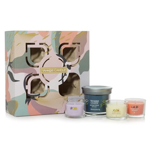 Yankee Candle Geschenk-Set | 3 gefüllte Votivduftkerzen und 1 kleine Signature Tumbler-Kerze | Sojawachsmischung | Perfekte Geschenke für Frauen von Yankee Candle