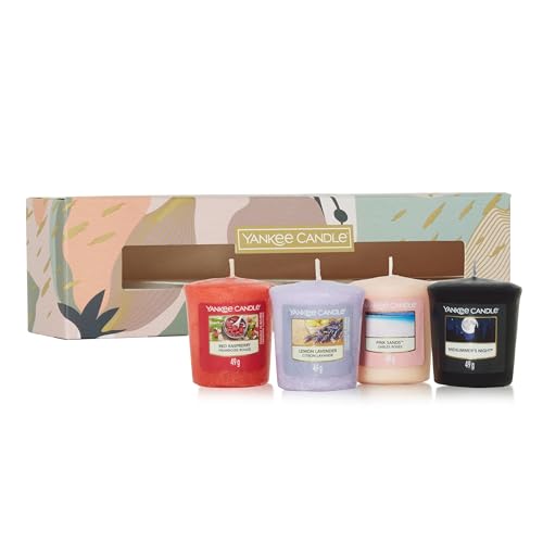 Yankee Candle Geschenk-Set | 4 gefüllte Votivduftkerzen | Sojawachsmischung | Perfekte Geschenke für Frauen von Yankee Candle