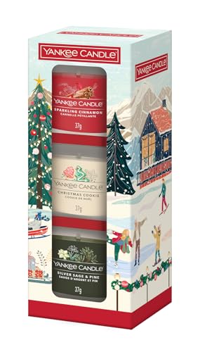 Yankee Candle Geschenkset Weihnachten 2025 - Inhalt: 3 Mini Votiv Kerzen von Yankee Candle