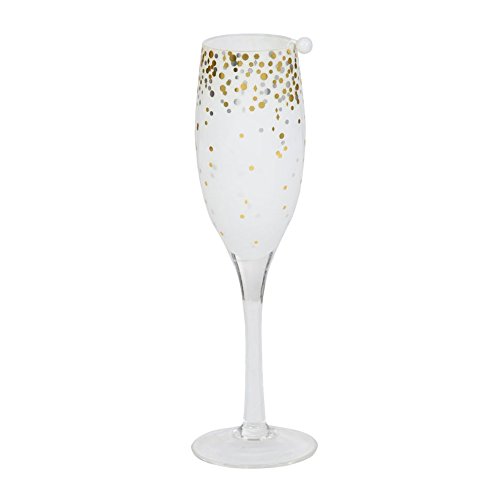 Yankee Candle Holiday Party TLH CHMPAGNE Teelichthalter Champagnerglas, Glas, Gold,weiß, 7 x 7 x 23 cm von Yankee Candle