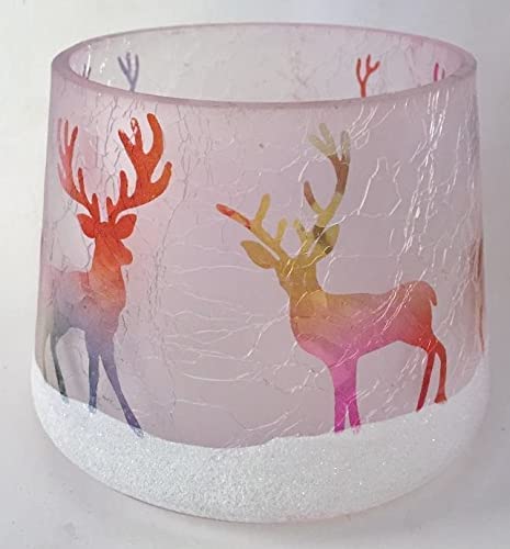 Yankee Candle Holiday Winter Snow Rainbow Rentier Glas Kerzenschirm Topper von Yankee Candle