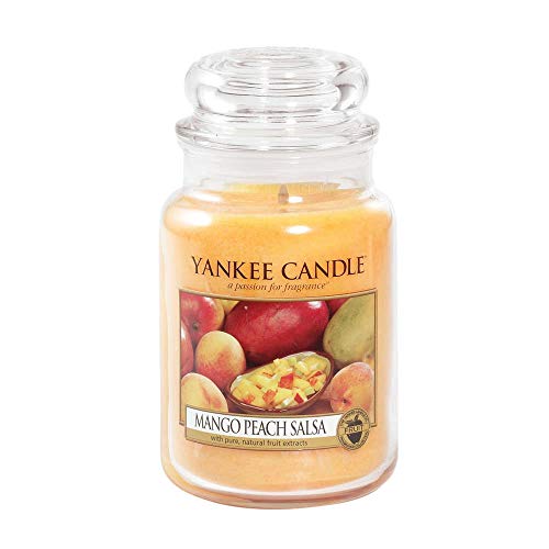 Yankee Candle - Mango Peach Salsa - Große Kerze im Glas - 623 g - Housewarmer Windlicht Kerze im Apothekerglas von Yankee Candle