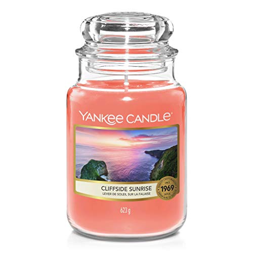 Yankee Candle Cliffside Sunrise, Süße Note von Sternenfrucht, Ananas und Zitrone, Brenndauer 110-115 Stunden, Groß, 1630398E von Yankee Candle