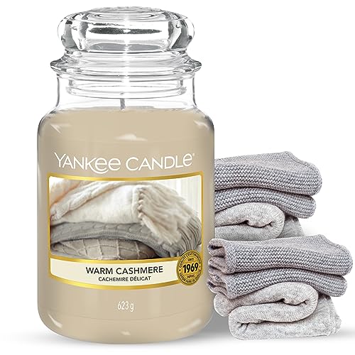 Yankee Candle Duftkerze – Warm Cashmere – Kerze mit langer Brenndauer bis zu 150 Stunden, Große Kerze im Glas von Yankee Candle