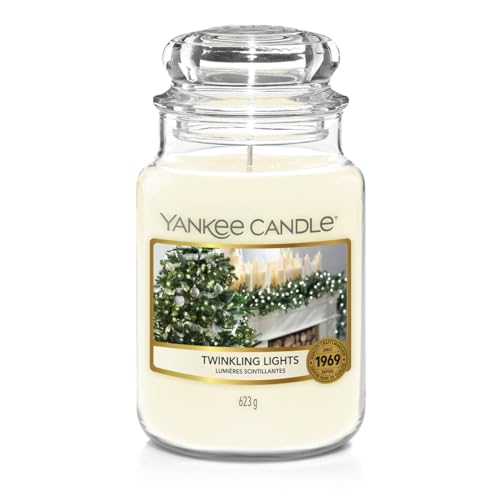 Yankee Candle Duftkerze im Glas (groß) | Twinkling Lights | Brenndauer bis zu 150 Stunden von Yankee Candle