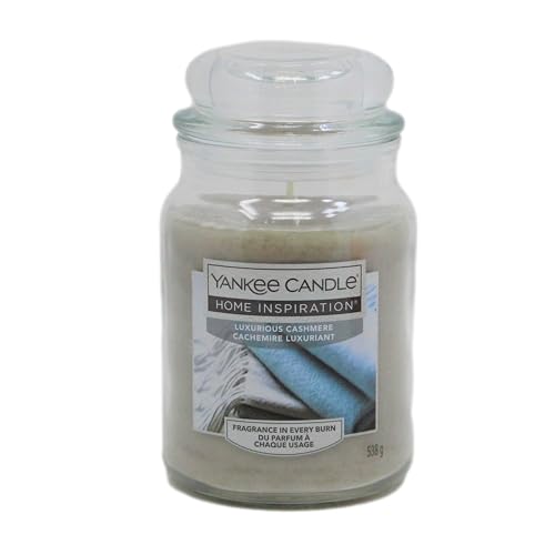 Yankee Candle Luxuriöser Kaschmir, großes Glas, dezente Düfte von weichem, luxuriösem Kaschmir. von Yankee Candle