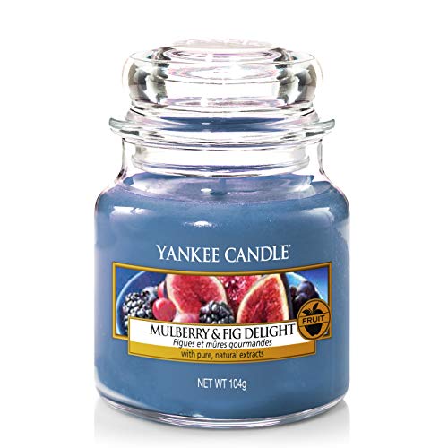 Yankee Candle Duftkerze im Glas (klein) | Mulberry & Fig Delight | Brenndauer bis zu 30 Stunden von Yankee Candle