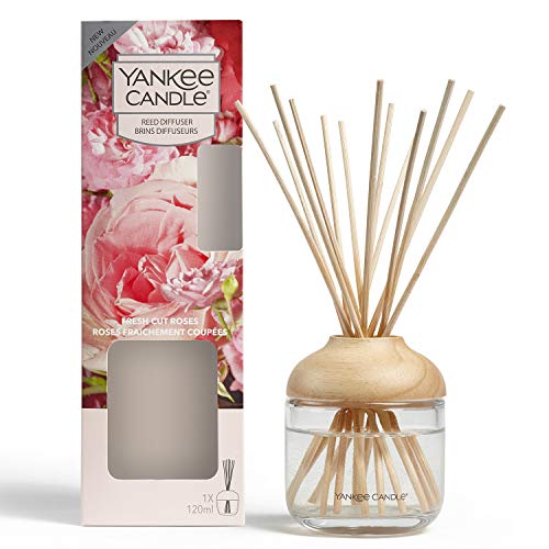 Yankee Candle Reed Aroma Diffusor, Fresh Cut Roses, 120 ml, bis zu 10 Wochen anhaltender Duft, 24,1cm von Yankee Candle