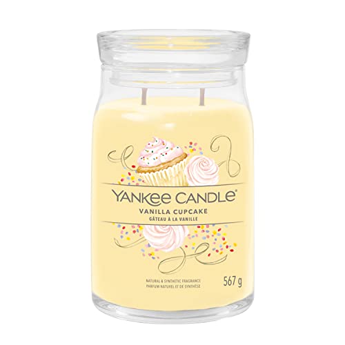 Yankee Candle Signature Duftkerze ; große Kerze mit langer Brenndauer „Vanilla Cupcake“ ; Soja-Wachs-Mix von Yankee Candle