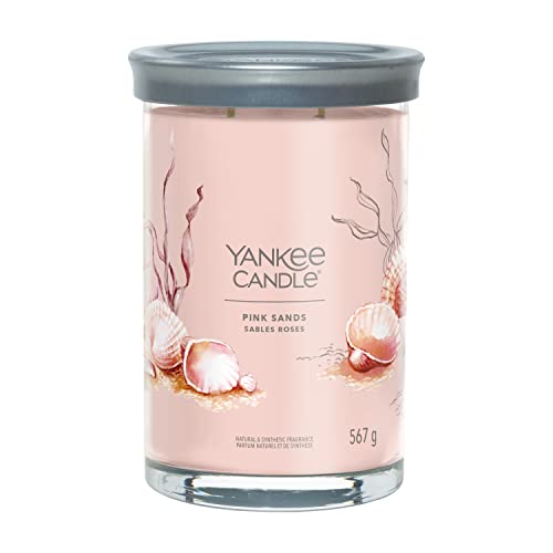 Yankee Candle Signature Duftkerze ; große Tumbler-Kerze mit langer Brenndauer „Pink Sands“ ; Soja-Wachs-Mix von Yankee Candle