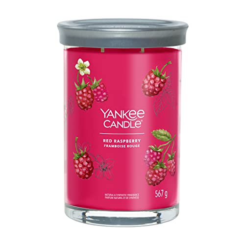 Yankee Candle Signature Duftkerze ; große Tumbler-Kerze mit langer Brenndauer „Red Raspberry“ ; Soja-Wachs-Mix ; Perfekte Geschenke für Frauen von Yankee Candle