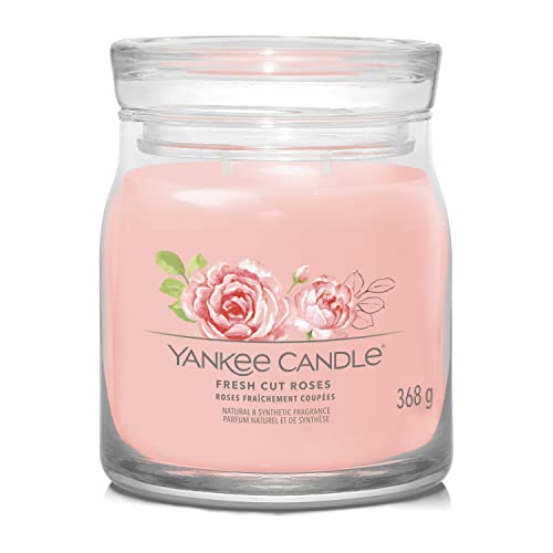 Yankee Candle Signature Duftkerze | Frisch geschnittene Rosen Jar Kerze mit Doppeldochten | Sojawachs-Mischung lange brennende Kerze | Perfektes Geschenk für Frauen von Yankee Candle