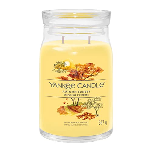 Yankee Candle Signature Duftkerze | große Kerze mit langer Brenndauer „Autumn Sunset“ | Soja-Wachs-Mix | Perfekte Geschenke für Frauen von Yankee Candle