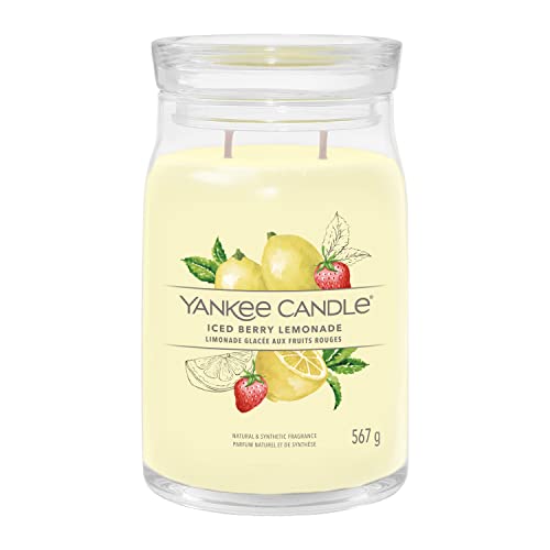 Yankee Candle Signature Duftkerze | große Kerze mit langer Brenndauer „Iced Berry Lemonade“ | Soja-Wachs-Mix | Perfekte Geschenke für Frauen von Yankee Candle
