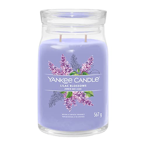 Yankee Candle Signature Duftkerze | große Kerze mit langer Brenndauer „Lilac Blossoms“ | Soja-Wachs-Mix | Perfekte Geschenke für Frauen von Yankee Candle