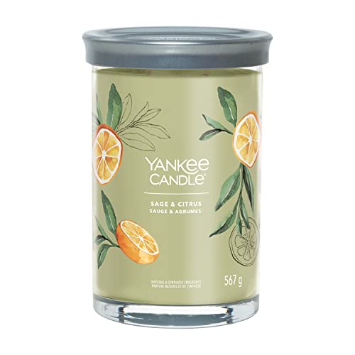 Yankee Candle Signature Duftkerze | große Kerze mit langer Brenndauer „Sage & Citrus“ | Soja-Wachs-Mix | Perfekte Geschenke für Frauen von Yankee Candle