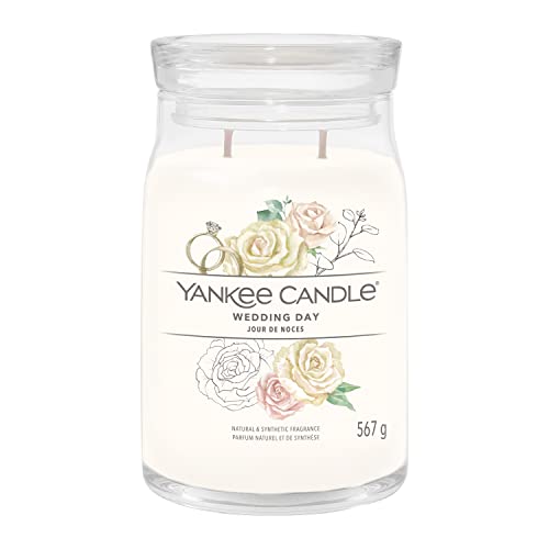 Yankee Candle Signature Duftkerze | große Kerze mit langer Brenndauer „Wedding Day®“ | Soja-Wachs-Mix | Perfekte Geschenke für Frauen von Yankee Candle