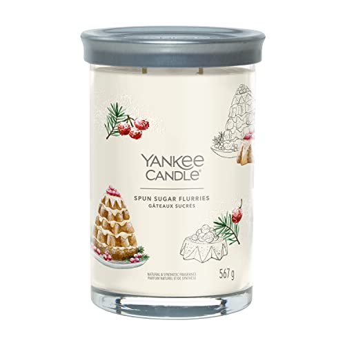 Yankee Candle Signature Duftkerze ; große Tumbler-Kerze mit langer Brenndauer „Spun Sugar Flurries“ ; Soja-Wachs-Mix ; Perfekte Geschenke für Frauen von Yankee Candle