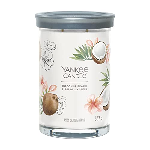 Yankee Candle Signature Duftkerze | große Tumbler-Kerze mit langer Brenndauer „Coconut Beach“ | Soja-Wachs-Mix | Perfekte Geschenke für Frauen von Yankee Candle