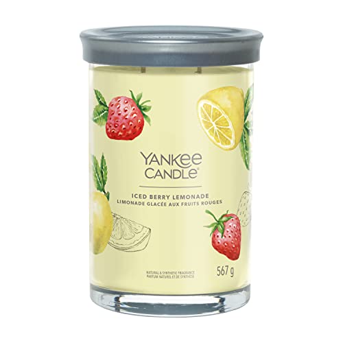 Yankee Candle Signature Duftkerze | große Tumbler-Kerze mit langer Brenndauer „Iced Berry Lemonade“ | Soja-Wachs-Mix | Perfekte Geschenke für Frauen von Yankee Candle