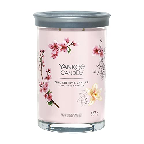 Yankee Candle Signature Duftkerze | große Tumbler-Kerze mit langer Brenndauer „Pink Cherry & Vanilla“ | Soja-Wachs-Mix | Perfekte Geschenke für Frauen von Yankee Candle