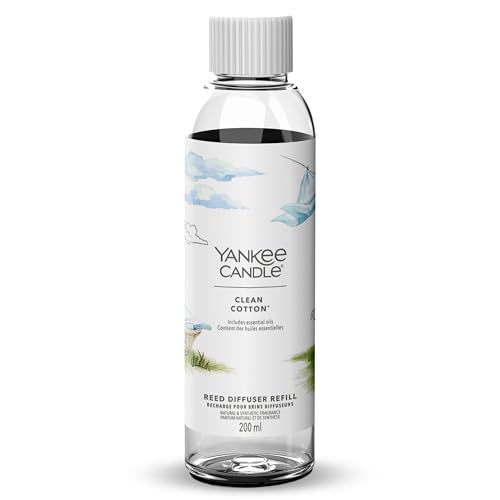 Yankee Candle Signature Nachfüllung für Diffusor mit Rattanstäbchen | Clean Cotton | 200ml | bis zu 20 Wochen Duft | Perfekte Geschenke für Frauen Yankee Candle Signature Nachfüllung für Diffusor mit Rattanstäbchen | Clean Cotton | 200ml | bis zu 20 Wochen Duft | Perfekte Geschenke für Frauen von Yankee Candle
