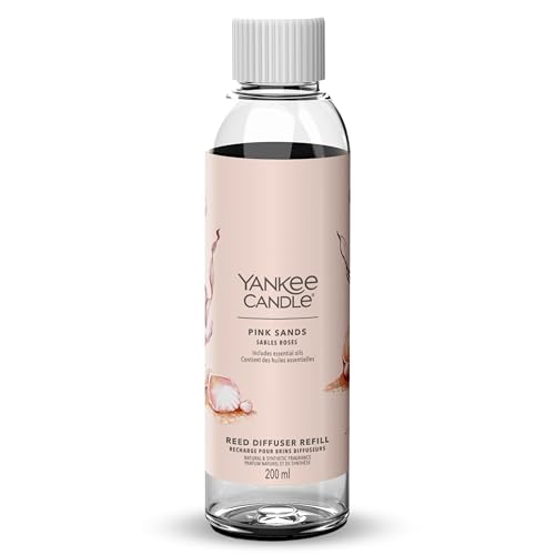 Yankee Candle Signature Nachfüllung für Diffusor mit Rattanstäbchen | Pink Sands | 200ml | bis zu 20 Wochen Duft | Perfekte Geschenke für Frauen von Yankee Candle