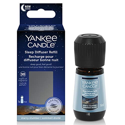 Yankee Candle Starry Slumber Raumspray-Nachfüllpack, Glas, Hellblau-Schwarz, sleep diffuser refill von Yankee Candle