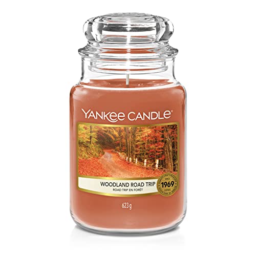 Yankee Candle Woodland Road Trip Duftkerze, Glas, Rot, 10.7 cm, Würzig.verlockende von Yankee Candle