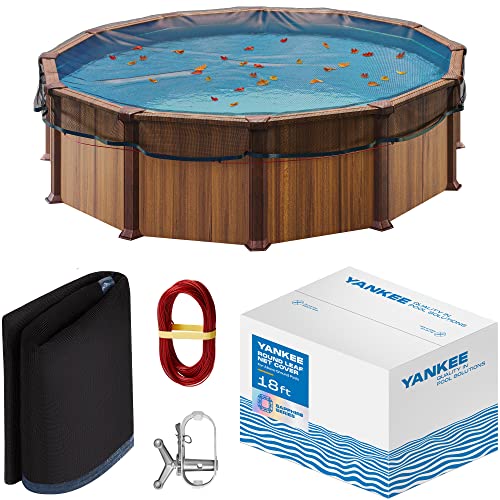 Yankee Pool-Laubnetz-Abdeckung für 4.7 m runden Pool – robustes 0.4 cm oberirdisches Poolnetz,Laubnetz,Schwimmbadnetz zum Schutz vor Blättern, Schmutz,Pool-Laubfänger gegen Verstopfung,Pool-Netze von Yankee Pool Pillow