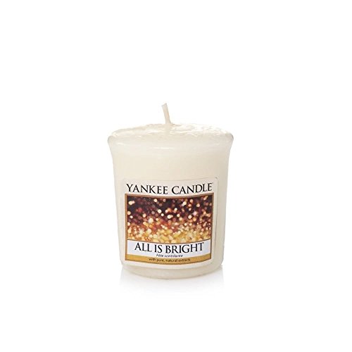 Yankee candle alles ist Strahlend Votiv-Duftkerze, 49 g, Plastik, Weiß, 4.6 x 4.5 x 5.5 cm von Yankee Candle