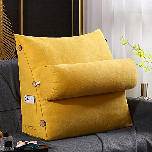 Yanman Keilabsatz Lesebett Sofa Rest Rückenlehne, Tagesbett Kopfteil Dreieckige Positionierung Stützkissen Couch Lendenkissen mit verstellbarem Nackenkissen von Yanman