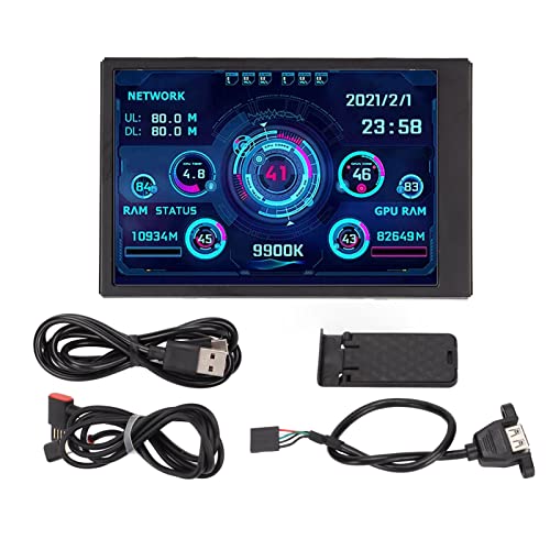 3,5 Zoll USB -Kleiner Bildschirm, AIDA64 PC CPU GPU -Datenmonitor, PC -Temperaturanzeige Typ C Subbildschirm für Computerfall, Horizontale und Vertikale Anzeigeschaltung 3,5 Zoll USB -Kleiner Bildschirm, AIDA64 PC CPU GPU -Datenmonitor, PC -Temperaturanzeige Typ C Subbildschirm für Computerfall, Horizontale und Vertikale Anzeigeschaltung von Yanmis