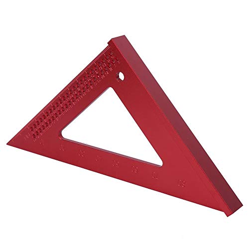 45/90 Grad, der dreieckiges Lineal, rotes Dreieck-messendes Lineal-Holzbearbeitungs-Loch-Anreißlehre-Aluminiumtischler-Markierungs-Werkzeug schreibt von Yanmis