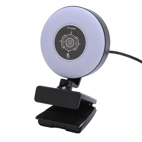 4K -Webcam mit Mikrofon, USB -Web -Cam mit Fill Light und Fernbedienung, 3840x2160 HD -Streaming -Webkamera mit Automatischem Fokus für PC, Computer, Laptop, Desktop von Yanmis