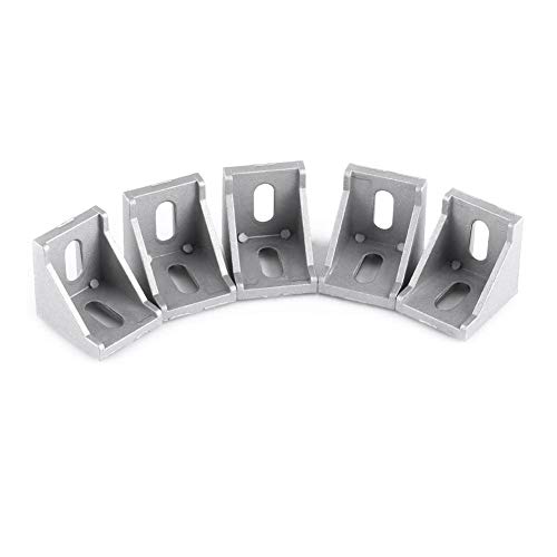 5 Stück Eckwinkel, 40x40mm L-Form Aluminium Eckverbinder Weit Verbreitet zur Verstärkung Rechtwinkliger Eckverbindungen von Türen, Fenstern, Möbeln von Yanmis